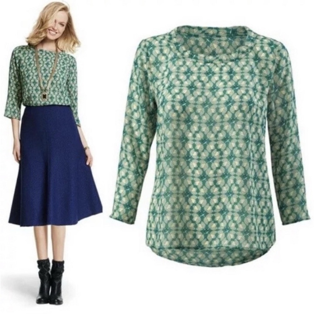 CAbi‎ Medium Leaf Printed Top #3069